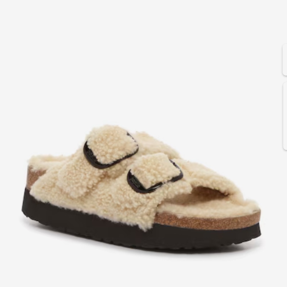 Birkenstock papillio shearling platform sandal